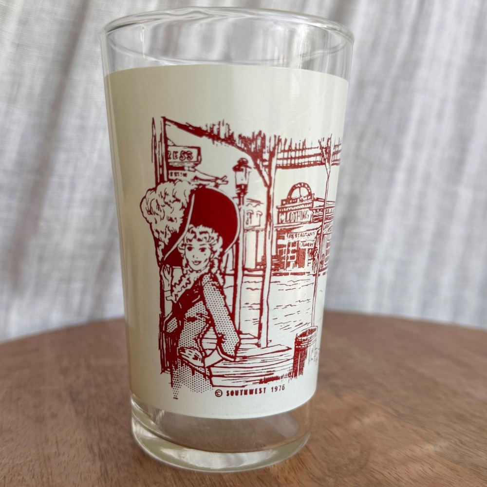 VTG 1976 Mabels Whorehouse Las Vegas Novelty Barware Drinking Juice Glass 5in - Picture 3 of 9